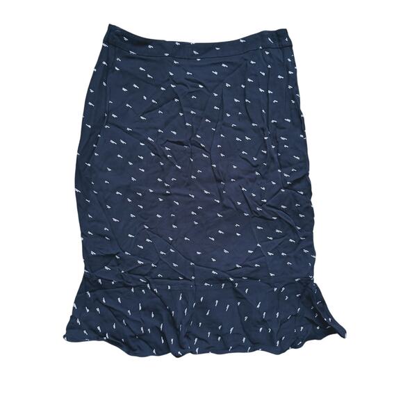 Jigsaw Black White Dashes Chiffon Midi Skirt Viscose 4 Whimsical Academia Preppy - Picture 3 of 5